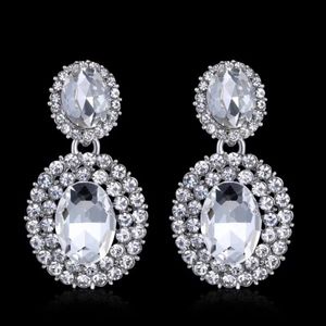 💎 Diamond Rhinestone 💎 Oval Tear Drop Earrings